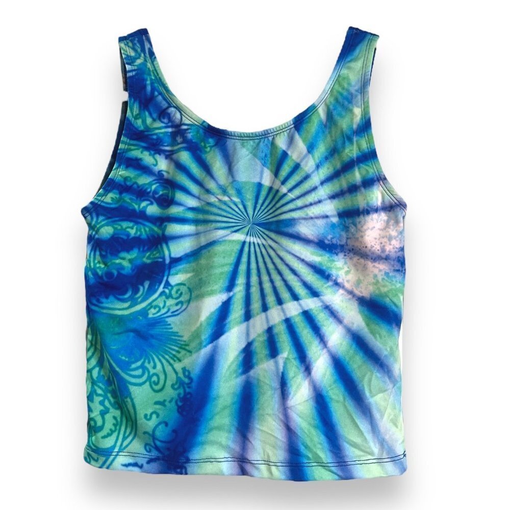 RARE Vintage Hot Skins Bodywear Cropped Tank with Shelf Bra